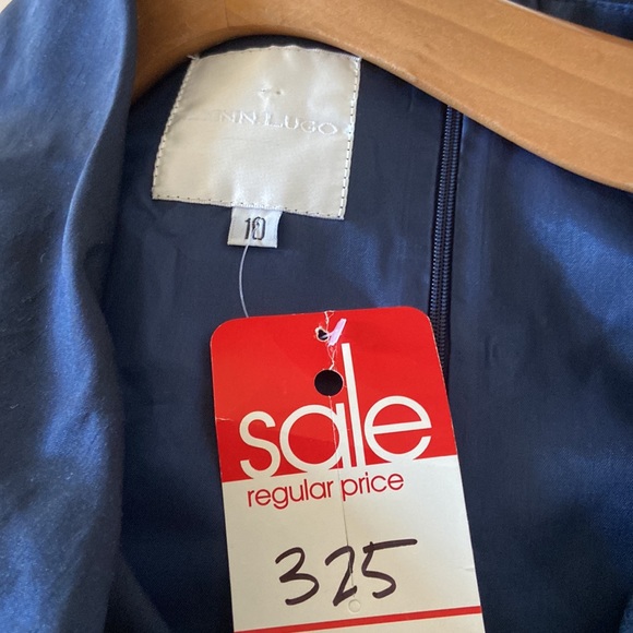 new lynn lugo silk navy dress - Picture 8 of 9